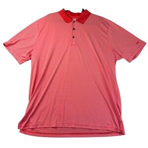 Grand Slam Polo Shirt Men's Extra Extra Large Red Short Sleeve Striped Preppy
